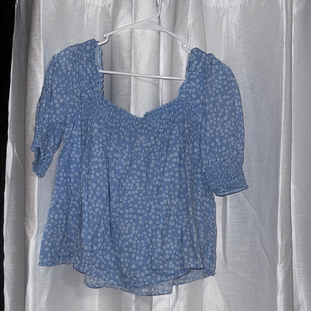 Blue Floral Kids Top